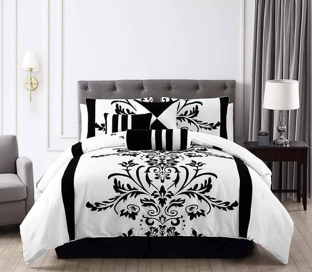 nobility-flocked-floral-faux-silk-comforter-set-white-queen-1
