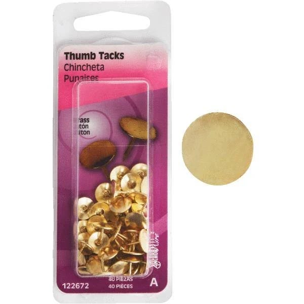 Brass Thumb Tacks for Hanging and Holding Lightweight Items | Image