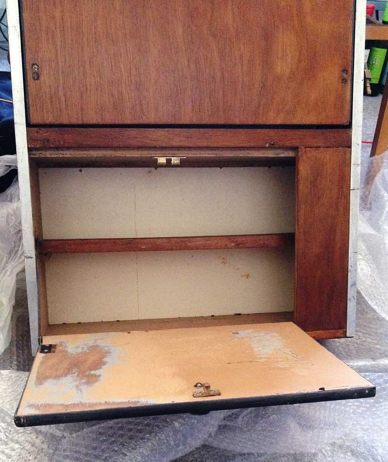 lower storage area of the Canterbury Pitt cooker cabinet