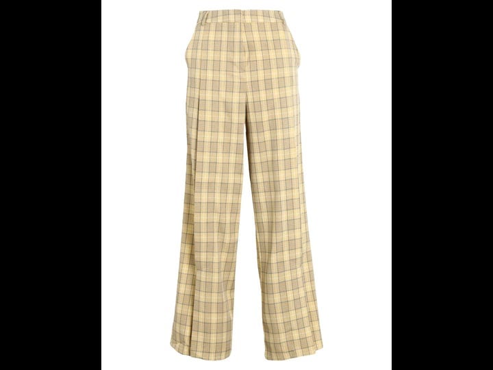 topshop-pleated-plaid-wide-leg-trousers-in-yellow-1