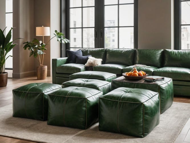 Green-Leather-Ottomans-Poufs-1