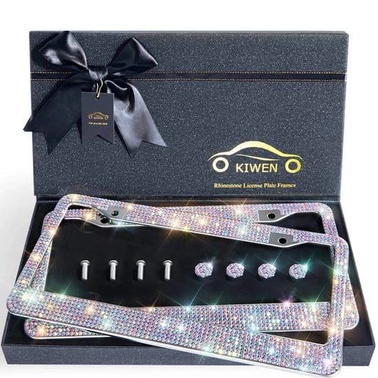 kiwen-bling-license-plate-frames-with-high-end-ribbon-gift-box2-pack-rhinestone-handcrafted-crystal--1