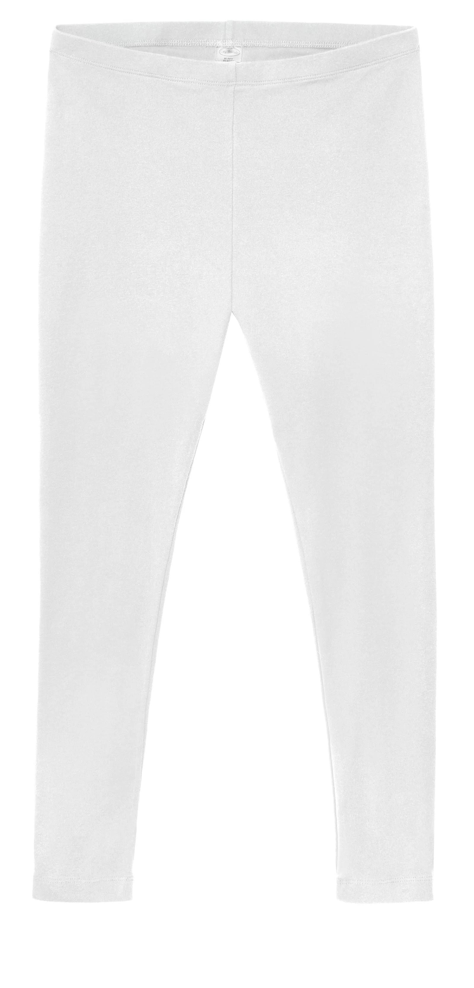 Comfy Women's White Petite Cotton Leggings | Image