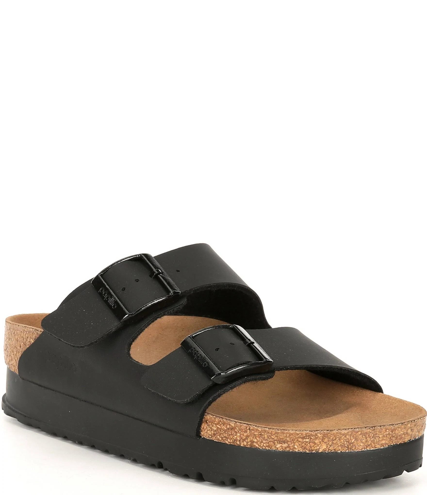 Comfortable Platform Sandals in Black | Image