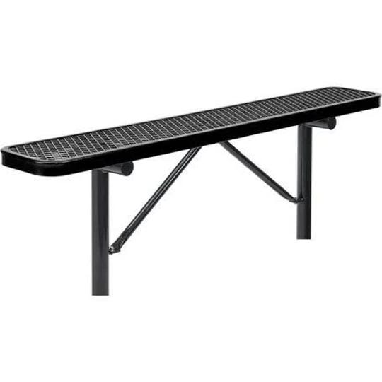 global-industrial-277156ibk-6-outdoor-steel-flat-bench-expanded-metal-in-ground-mount-black-1