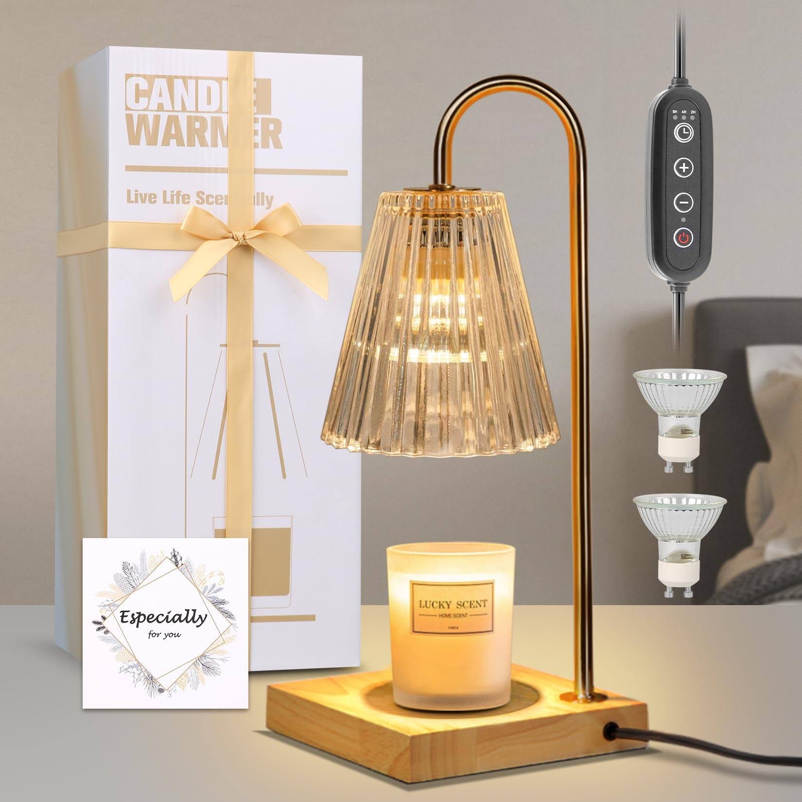 Elegant Flameless Candle Warmer with Adjustable Timer and Dimmer | Image