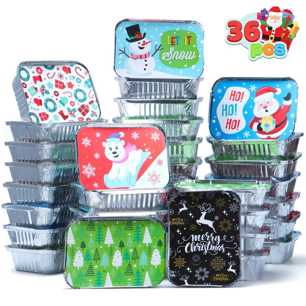 JOYIN | Christmas Cookie Tins for Holiday Treats | Image