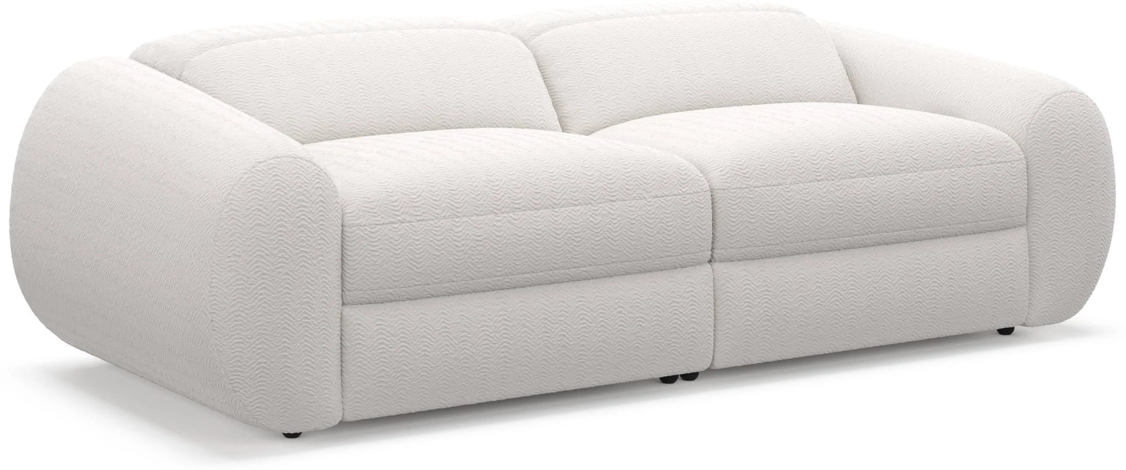 Ivory White Power Reclining Dual-Sofa | Image