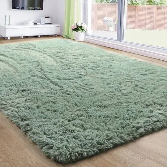 amdrebio-sage-green-area-rug-for-bedroomfluffy-shag-rug-for-living-roomfurry-carpet-for-kids-roomsha-1