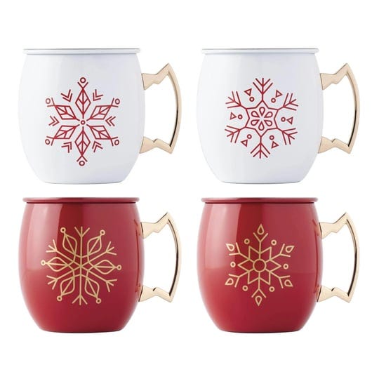 cambridge-4-pc-red-white-snowflake-moscow-mule-mug-set-1
