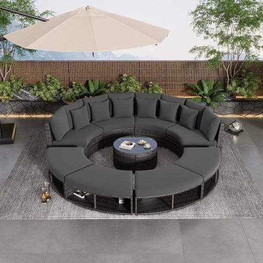 9-piece-circular-outdoor-sofa-set-with-cushions-latitude-run-cushion-color-gray-1