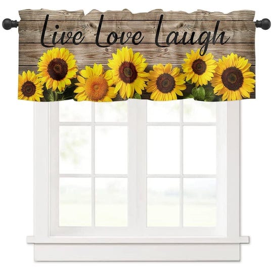 plelat-window-valancefarmhouse-sunflower-vintage-wood-grain-curtainthermal-insulated-rod-pocket-cuta-1
