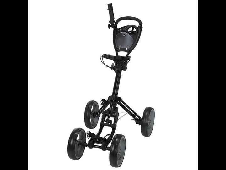 caddymatic-golf-quad-4-wheel-folding-golf-pull-push-cart-black-1