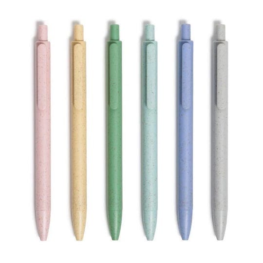 u-brands-6ct-u-eco-ballpoint-pens-core-speckle-0-7mm-black-ink-1