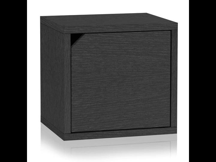 way-basics-eco-stackable-connect-storage-cube-with-door-black-1