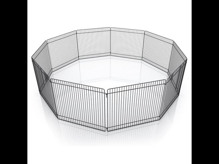 pet-champion-small-animal-wire-playpen-black-9in-tall-32in-diameter-1