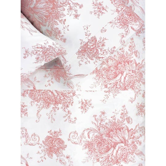 melange-home-printed-design-cotton-collection-400tc-mauve-toile-bed-sheet-set-twin-3-piece-1