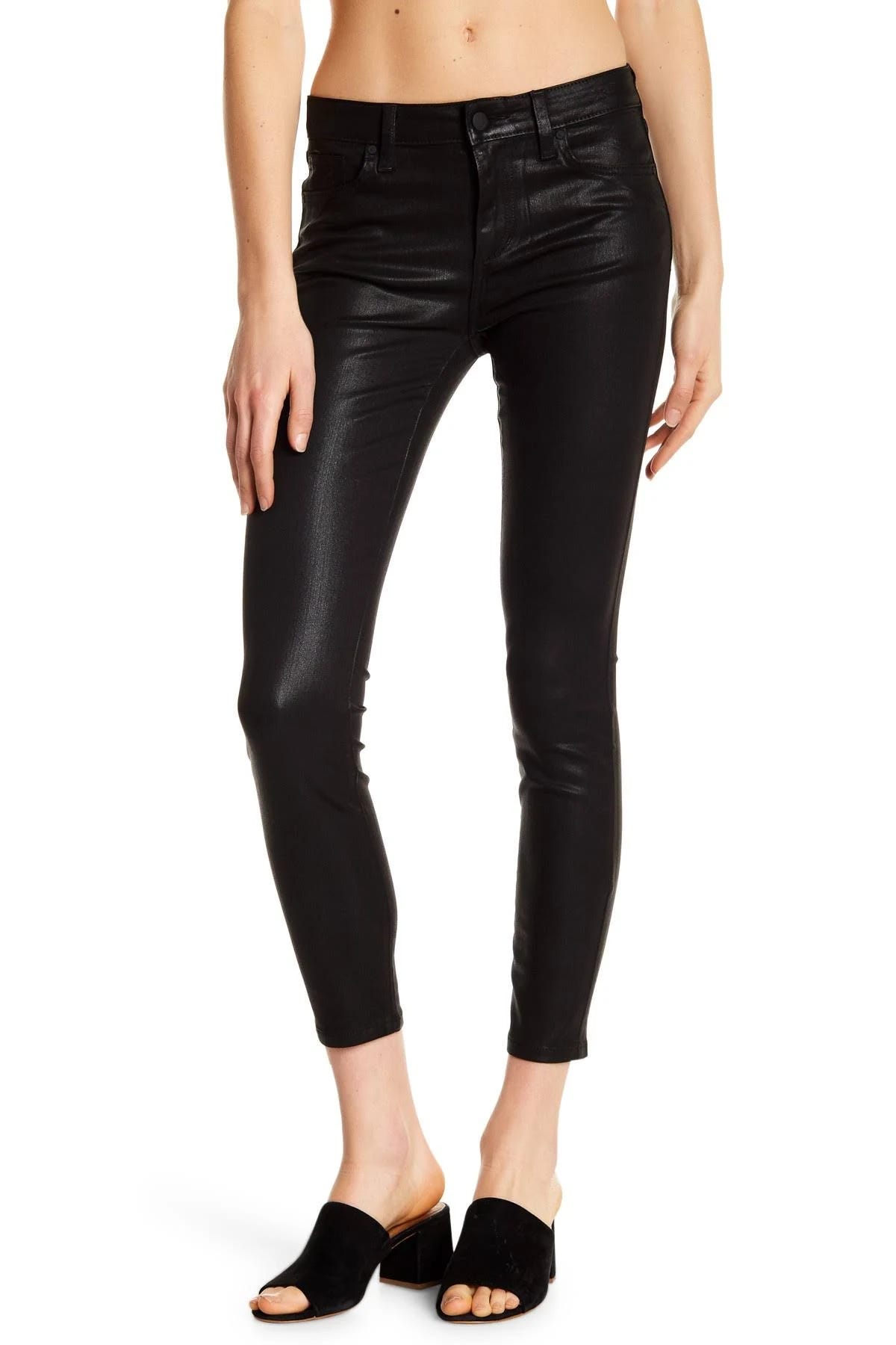 Comfortable Mid-Rise Coated Denim Skinny Jeans | Image