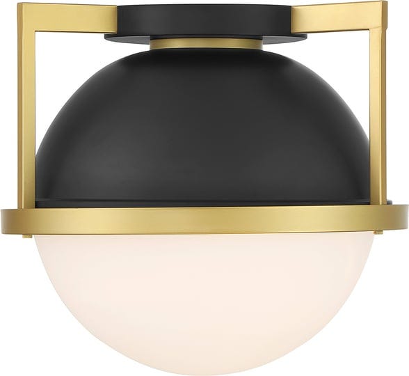 savoy-house-carlysle-1-light-flush-mount-matte-black-warm-brass-1