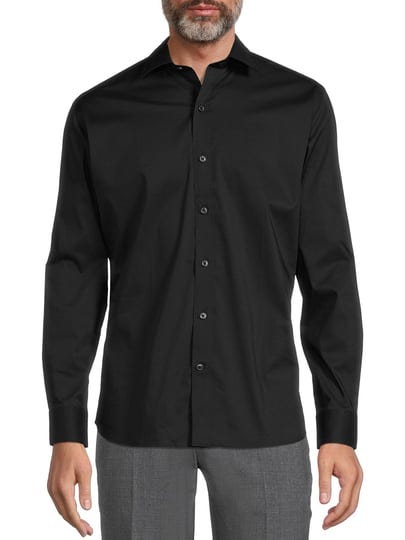 george-mens-modern-fit-dress-shirt-size-medium-black-1