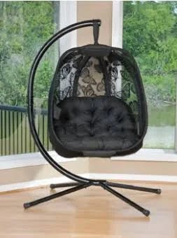 Invernadero Butterfly Black Egg Patio Chair | Image