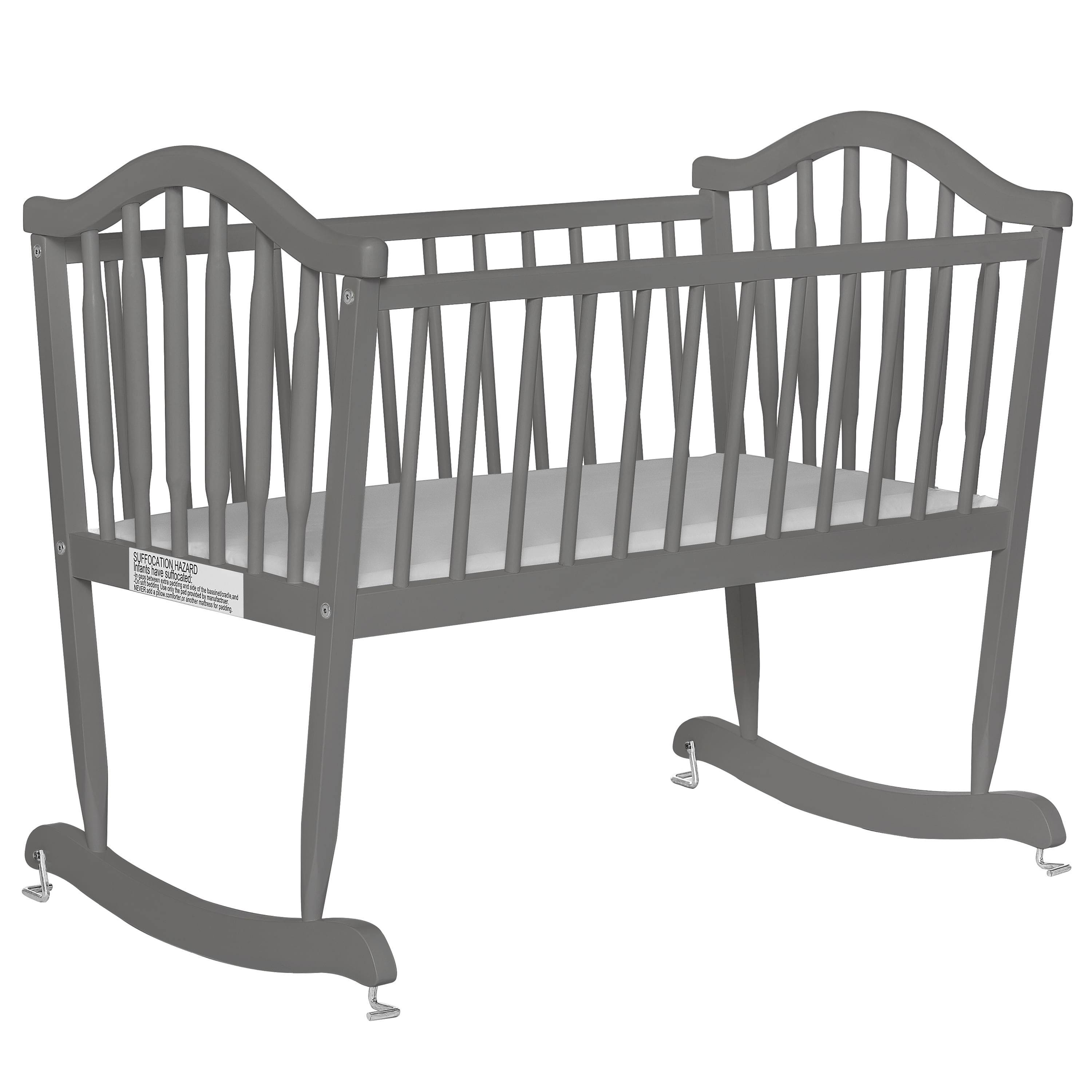 Luxury Storm Gray Rocking Cradle - JPMA Certified for Safety | Image