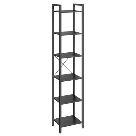 vasagle-industrial-brown-6-layers-storage-shelf-unit-ebony-black-black-6-tier11-8-x-15-7-x-73-8-inch-1