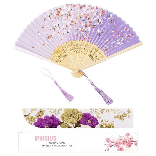 ipihsius-folding-fan-slik-folding-hand-fan-with-first-layer-bamboo-with-storage-bag-2pcs-tassels-for-1