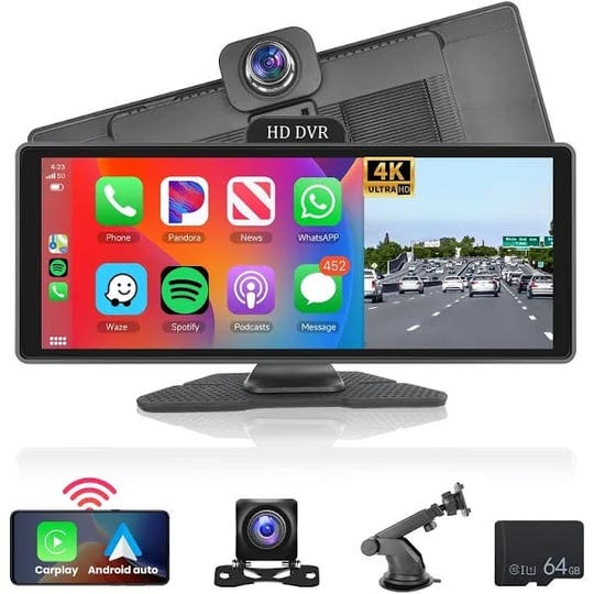 podofo-wireless-carplay-android-auto-car-stereo-with-4k-dash-cam10-26-ips-touchscreen-car-radio-dual-1