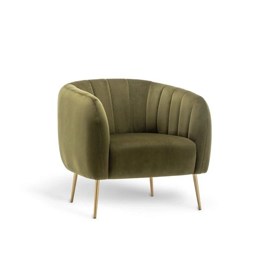eluxury-green-velvet-channel-tufted-accent-chair-1