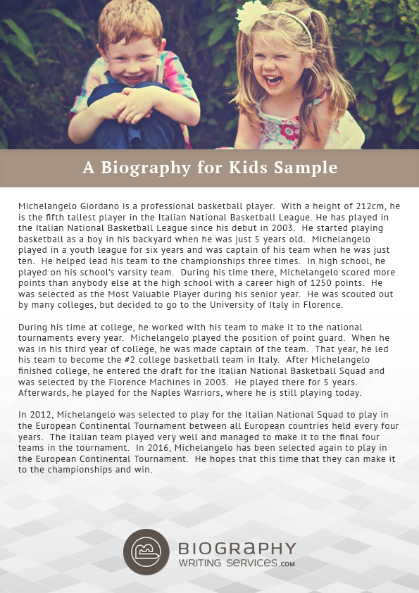 How to Write a Biography About My Child'S Sample: Expert Tips