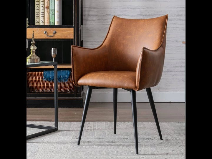 zsarts-brown-leather-dining-chair-modern-accent-chair-armchair-comfy-upholstered-living-room-chair-s-1