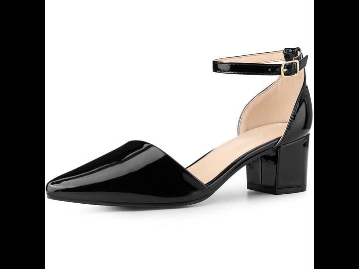 womens-closed-pointed-toe-ankle-strap-low-chunky-heels-pumps-black-7-1