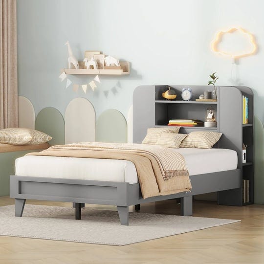 grey-platform-bed-with-bookshelf-storage-headboard-space-efficient-sturdy-build-simple-assembly-twin-1