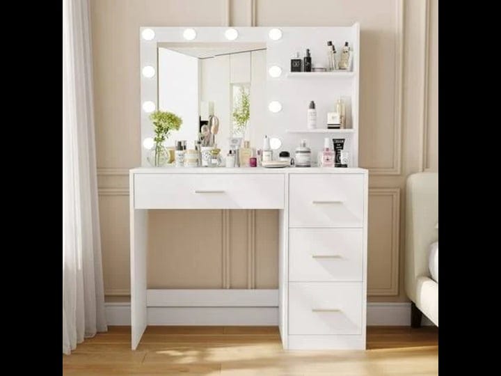 rovaurx-makeup-vanity-table-with-lighted-mirror-makeup-vanity-desk-with-storage-shelf-and-4-drawers--1