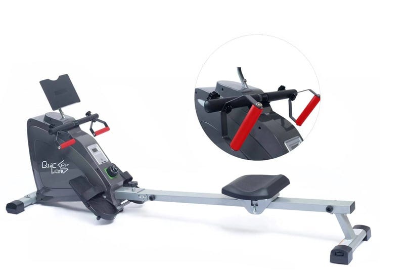 quicker-land-fitness-magnetic-rowing-machinelcd-monitor-tablet-holder-max-weight-300-lbs-dual-handle-1