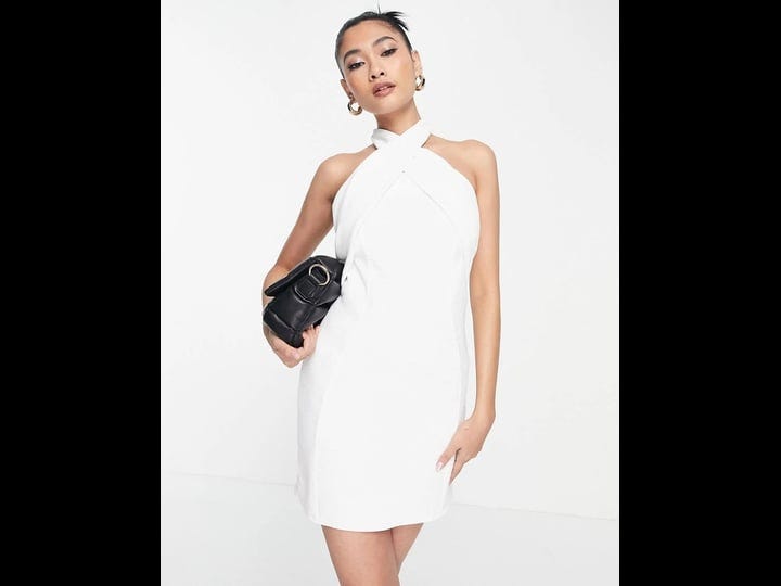 asos-design-halter-mini-dress-in-textured-crepe-white-1