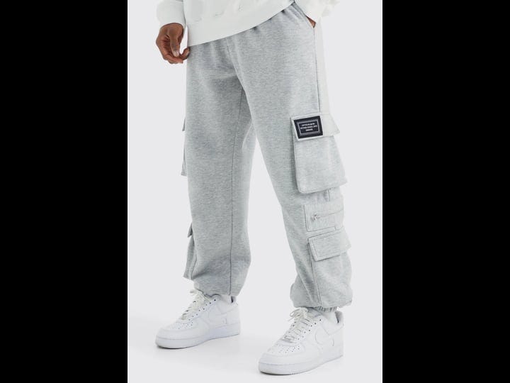 boohooman-mens-jersey-cargo-jogger-with-zip-detail-grey-1