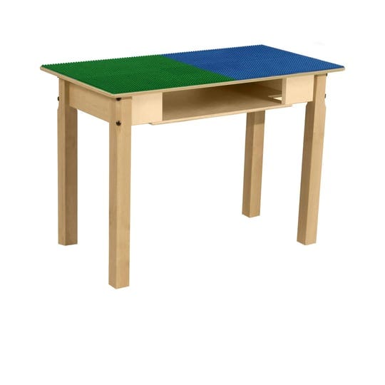 time-2-play-rectangle-play-table-with-shelf-22-in-legs-lego-compatible-grid-blue-green-1