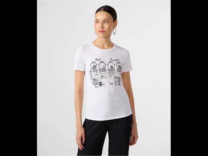 karl-lagerfeld-paris-womens-outline-shopping-in-paris-t-shirt-white-cotton-spandex-size-medium-1