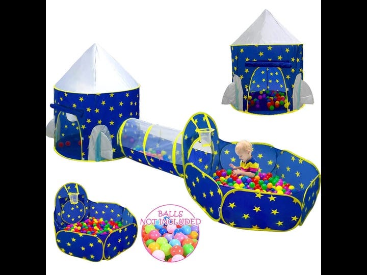 pigpigpen-3pc-kids-play-tent-for-boys-with-ball-pit-crawl-tunnel-princess-tents-for-toddlers-baby-sp-1