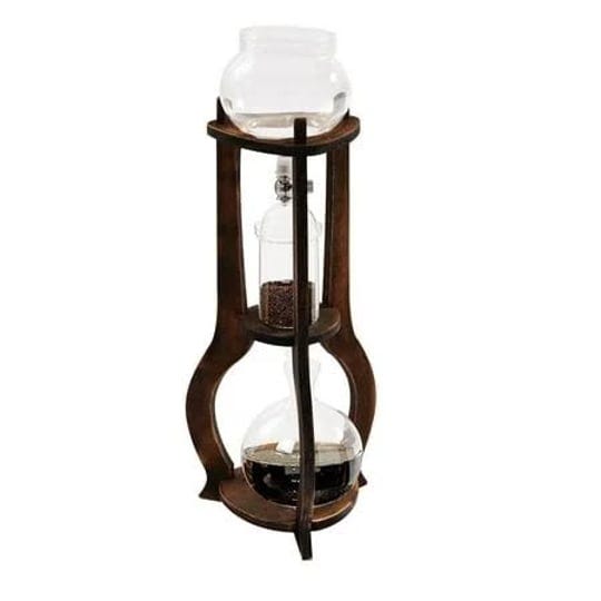 600ml-cold-brew-iced-coffee-drip-tower-wooden-coffee-maker-for-6-8-cups-coffee-brown-size-large-1