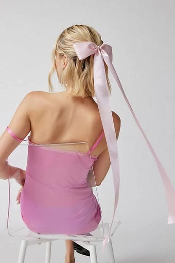 long-satin-hair-bow-barrette-in-pink-womens-at-urban-outfitters-1