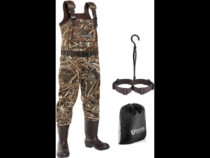 oxyvan-duck-hunting-waders-with-600g-rubber-boots-insulatedneoprene-realtree-max5-camo-fishing-chest-1