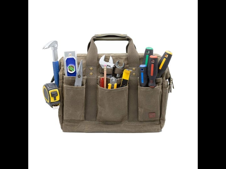pd-canvas-tool-bag-14-inch-khaki-22-pockets-heavy-duty-tradesman-bag-made-for-contractors-painters-c-1