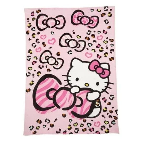 hello-kitty-kids-plush-twin-full-blanket-62-x-90-pink-animal-print-sanrio-1