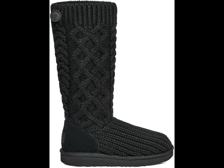 kids-ugg-classic-cardi-cabled-knit-boots-2-black-1