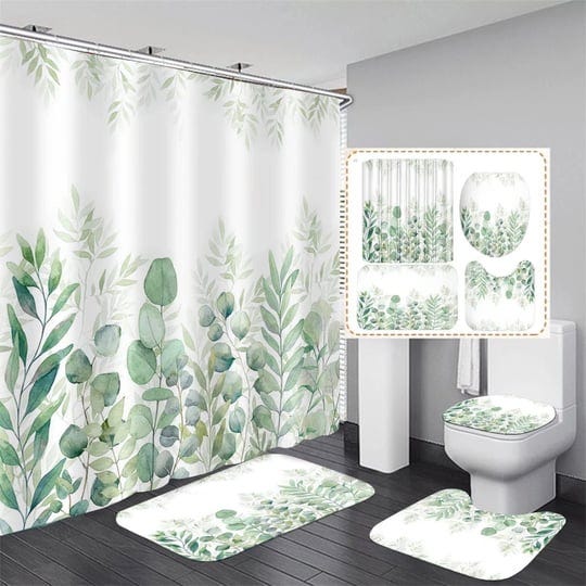 ddqq-green-leaves-shower-curtain-sets-with-non-slip-rug-toilet-lid-cover-and-bath-mat-plant-leaves-s-1