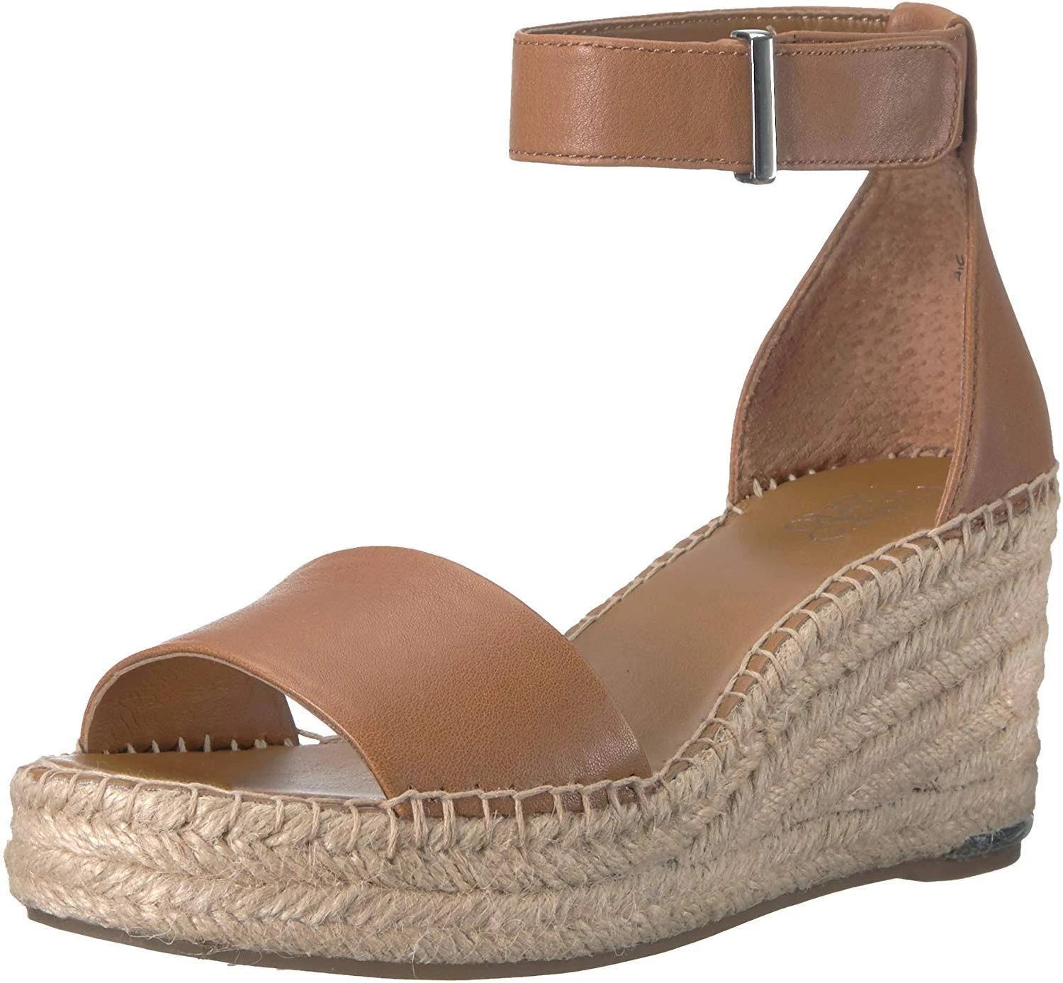 Sleek Franco Sarto Clemens Wedge Sandals in Tan | Image