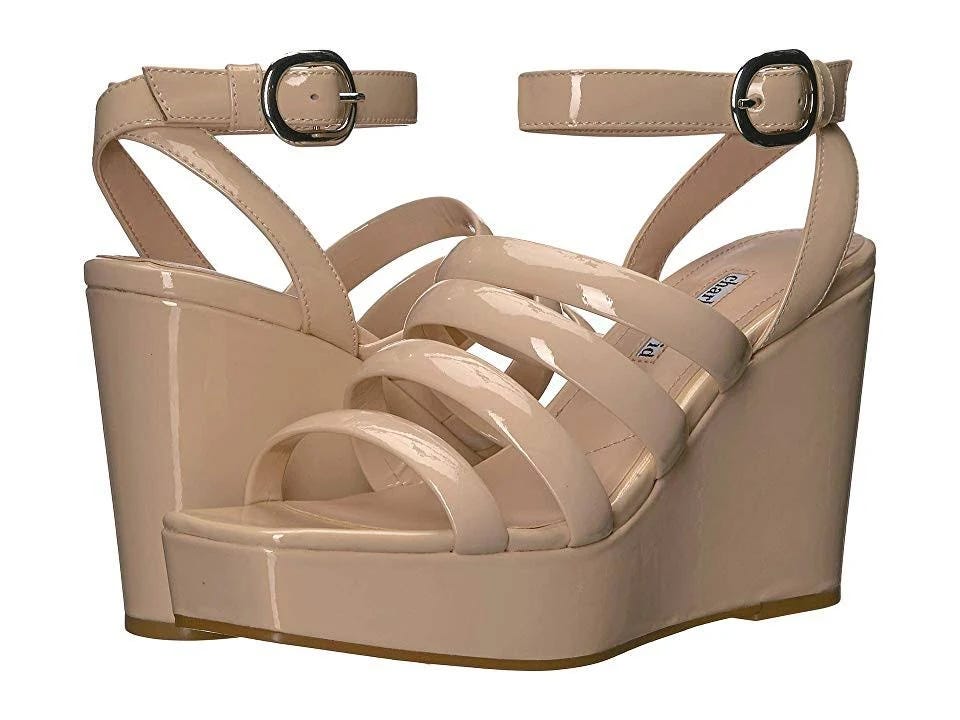 Nude Wedge Clog Sandals - Flat Comfortable Choice | Image